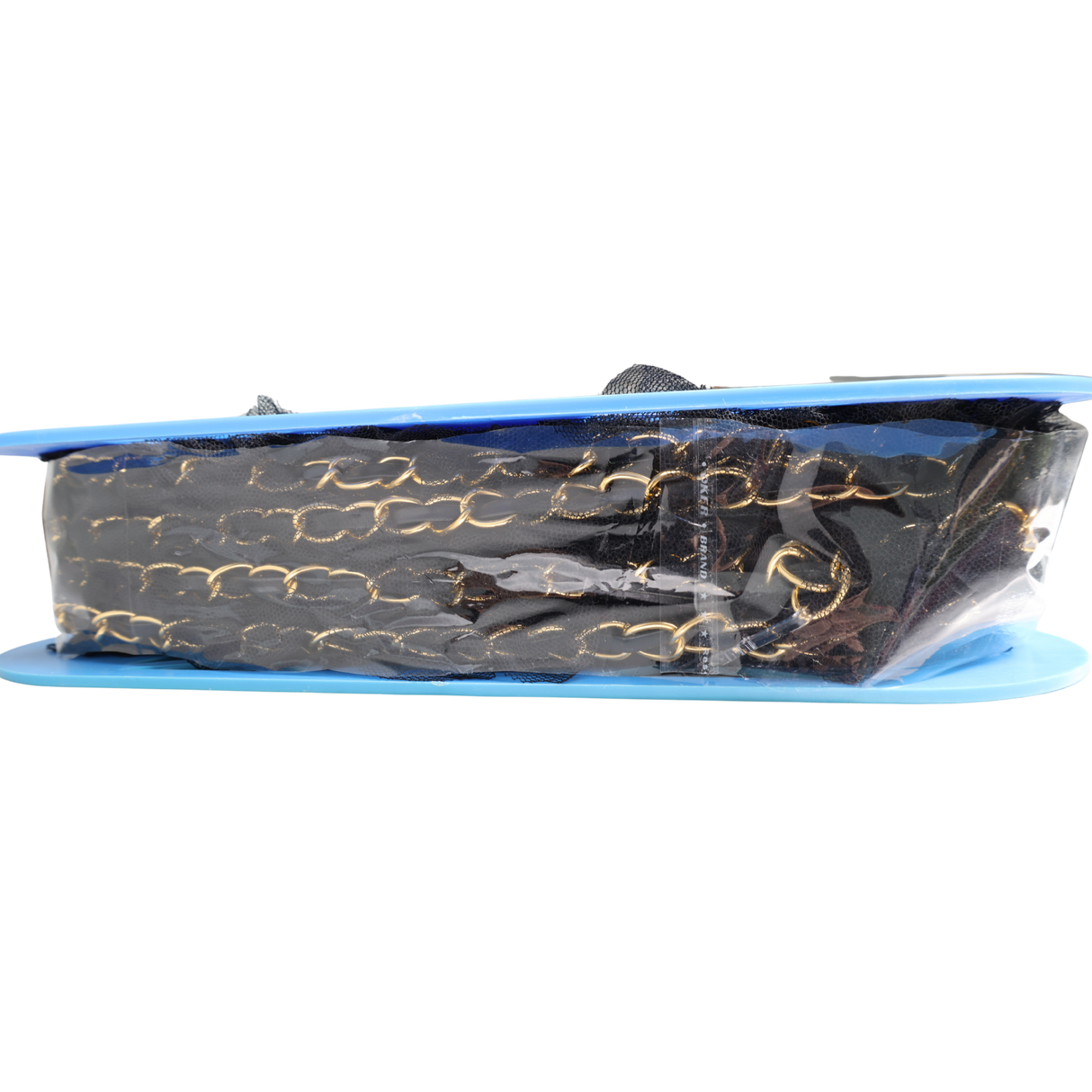 Black Ruffled Mesh Chain Trim – 2" / 8 Yards