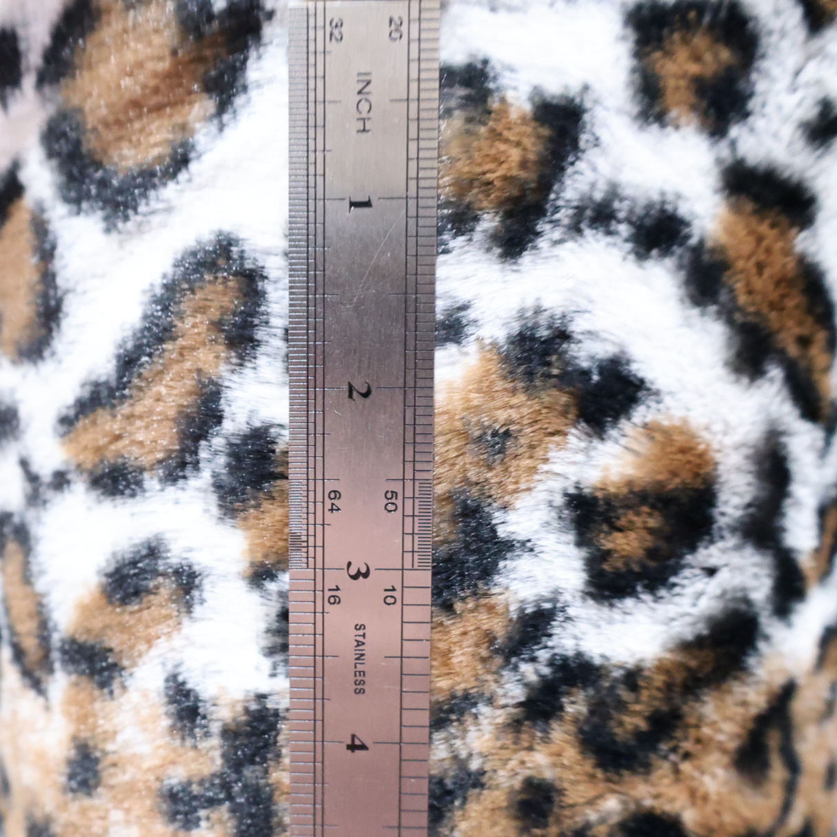 Leopard Print Faux Fur Fabric – Soft Short Pile (#FF10) By the Yard