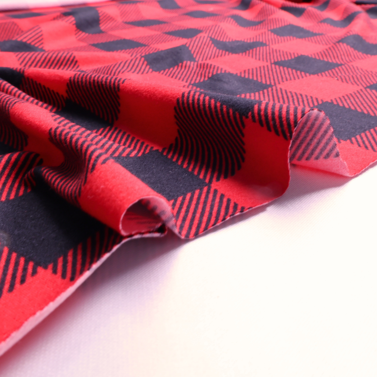 Plaid Double Brushed Poly Spandex Jersey Knit Fabric (5 Colors) – By the Yard