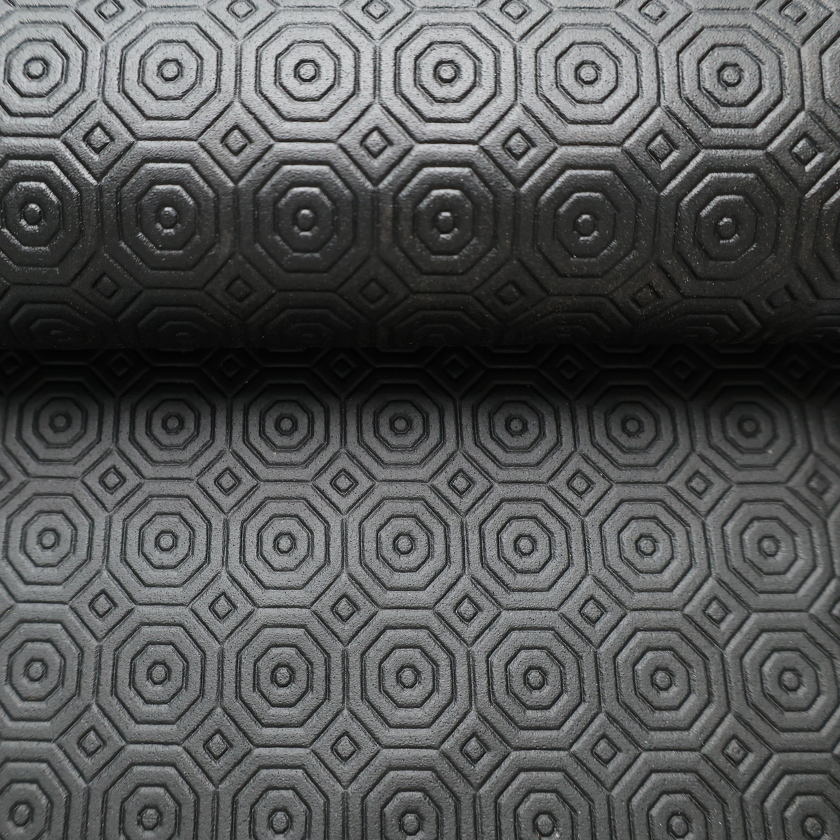 Vinyl Faux Leather Upholstery Fabric – Embossed Octagon - By the Yard