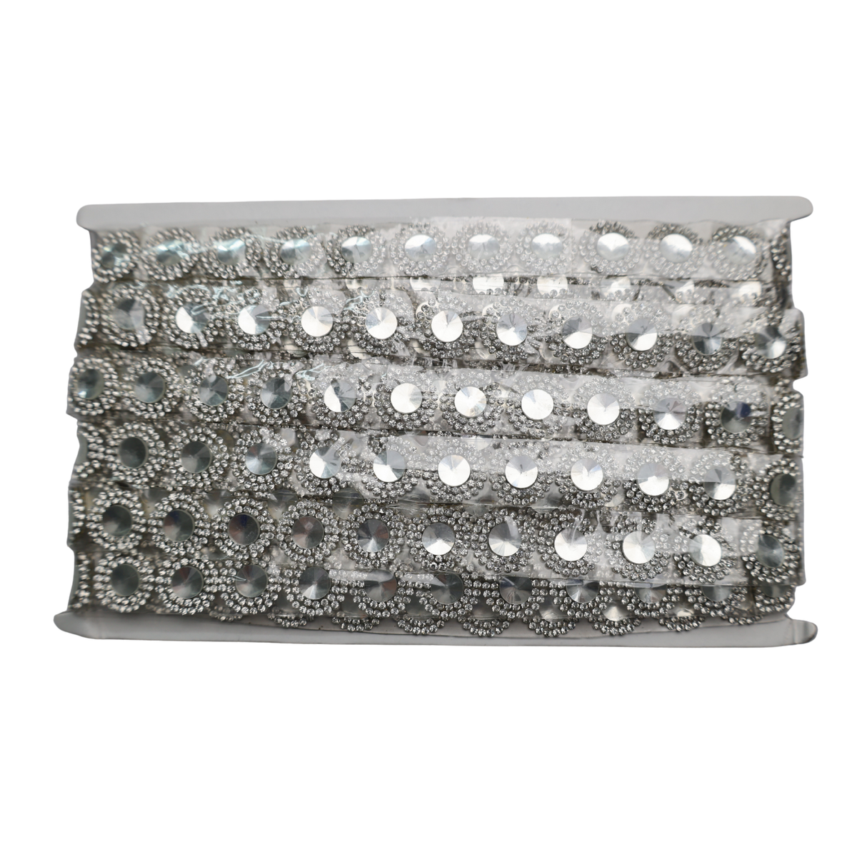 Round Rhinestone Circle Trim - 3/4 Inch/10YDS (2 Colors)