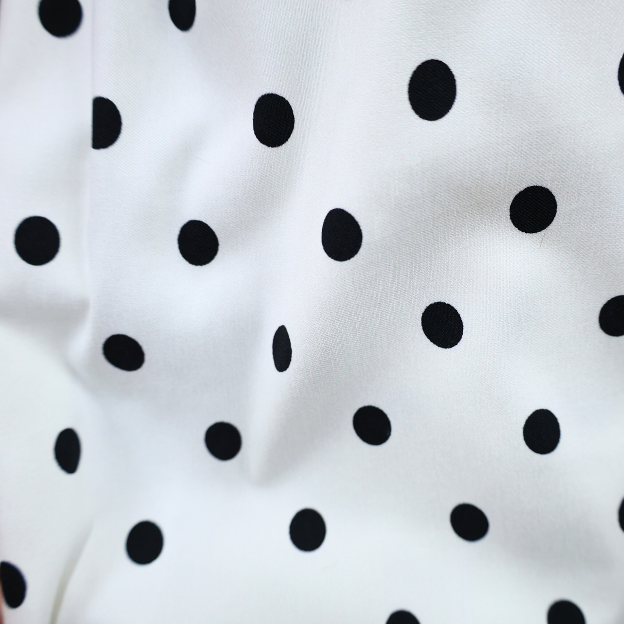 Stretch Polka Dot Fabric, Cotton-Poly blend, By the Yard