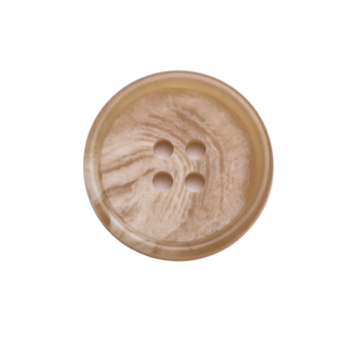 BARON Button: Beige(#1216), 4-Hole, 2 Sizes, by Dozen(12 pcs)/Gross(144 pcs)