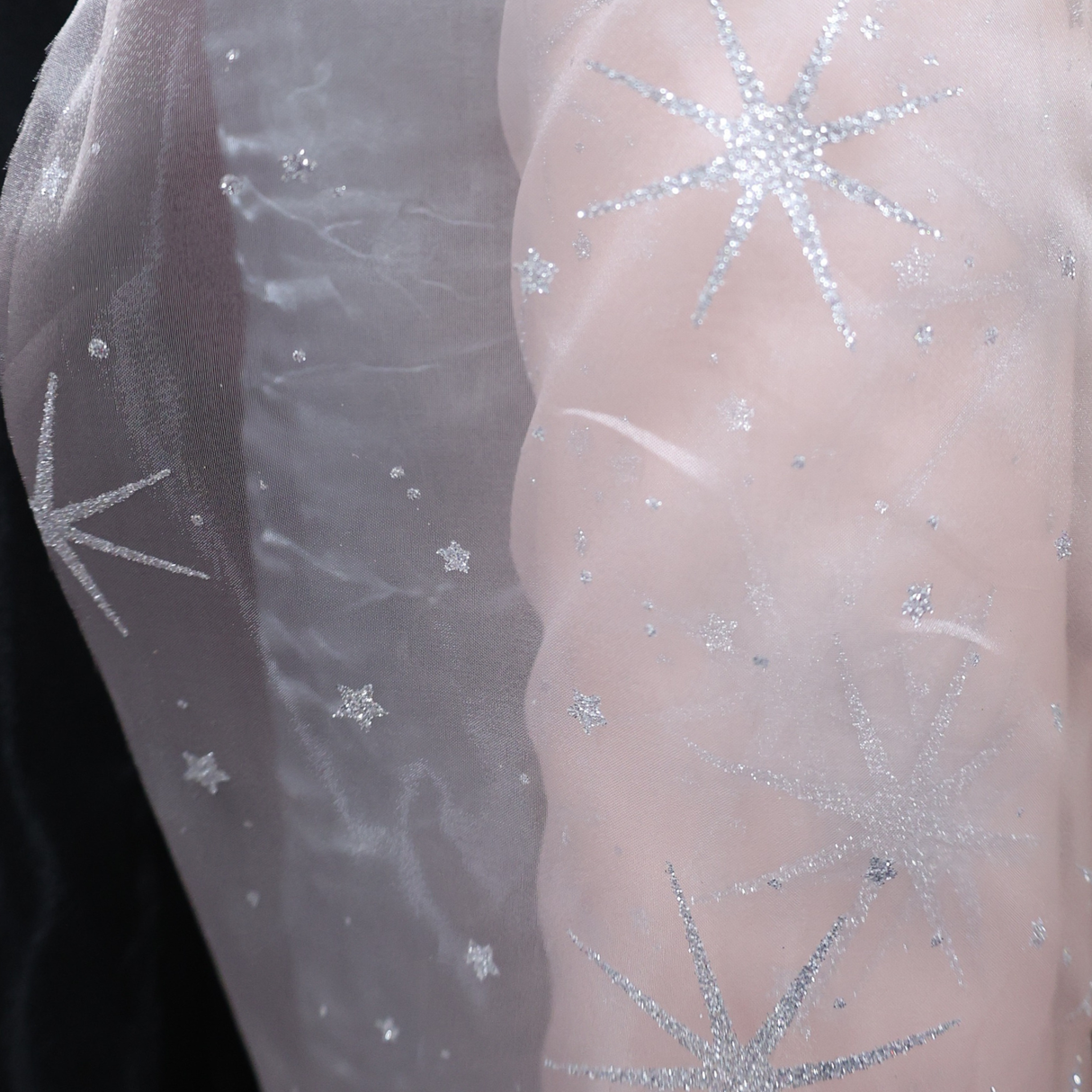 Glitter Star Tulle/Mesh Fabric By Yard