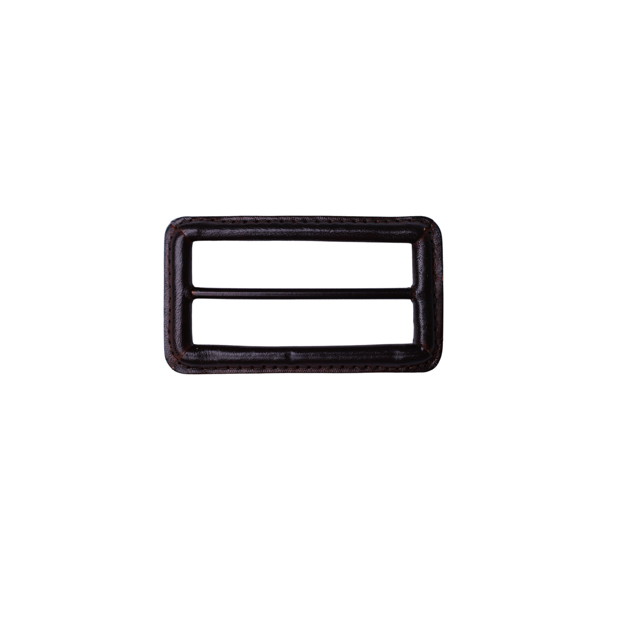 Rectangular Leather-Covered Slide Buckle – 2.5 Inch