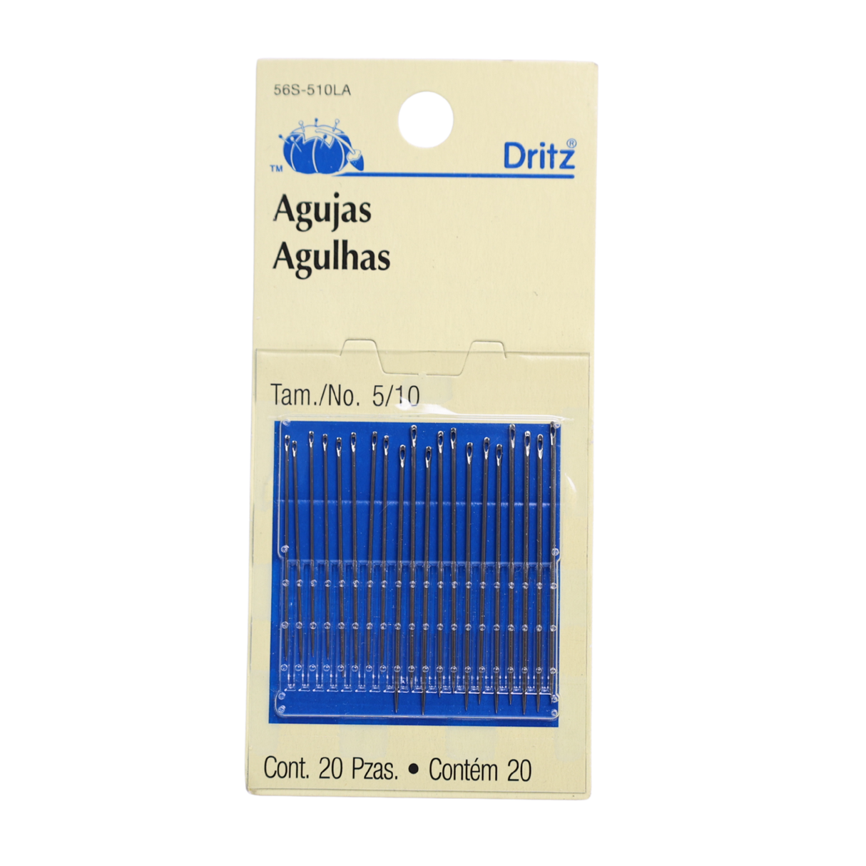 Dritz Hand Sewing Needles – Size 5/10 – 20 pcs
