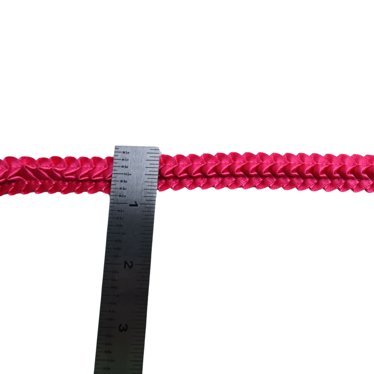 Satin Braided Trim – Hot Pink (10 Yards Roll)