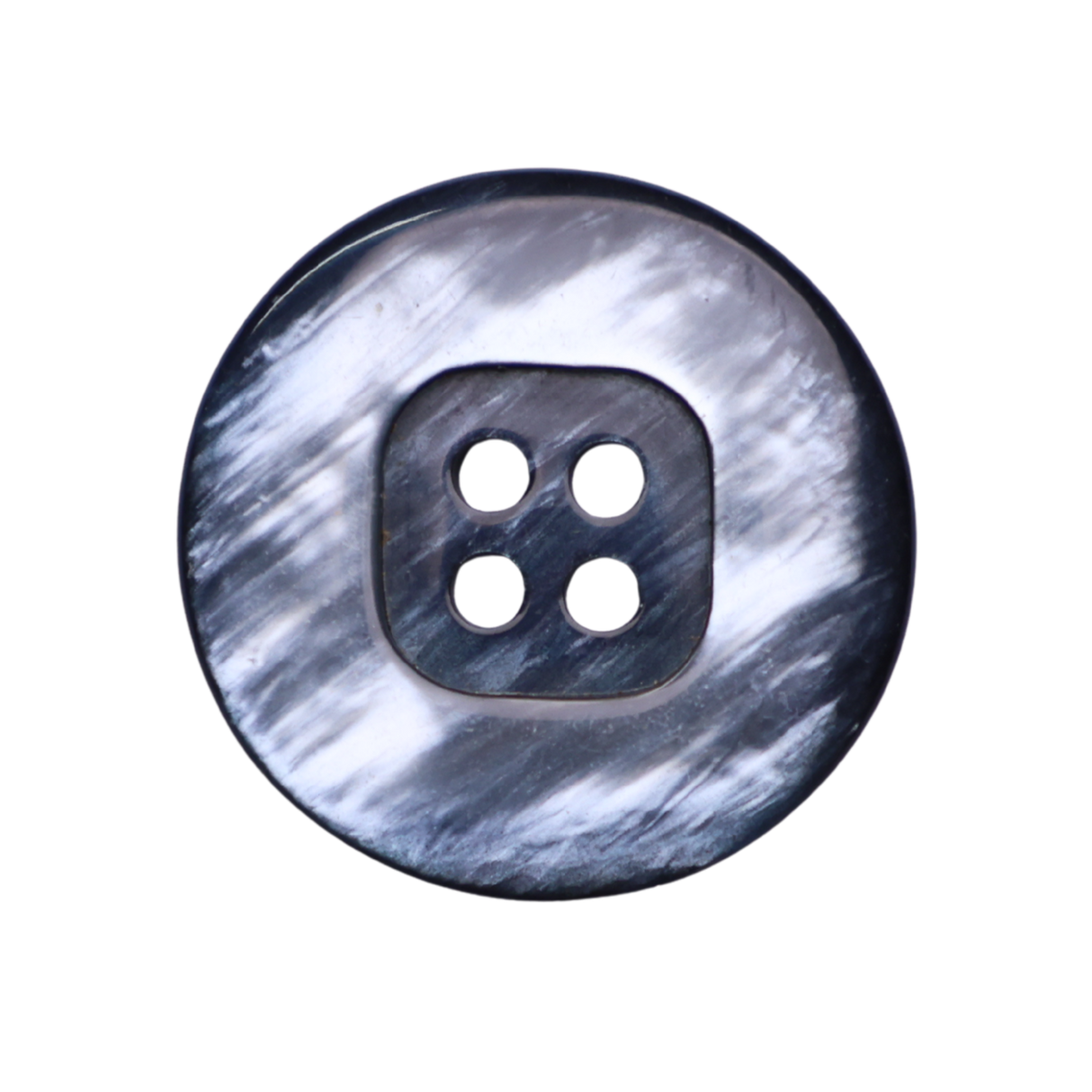 SEDAN Button: Silver(#45), 4-Hole, 4 Sizes, by Dozen(12 pcs)/Gross(144 pcs)