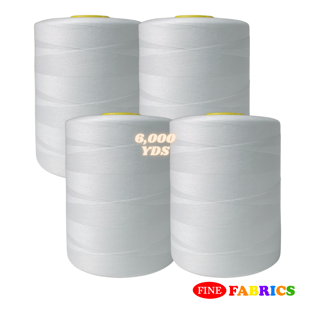 Sewing Threads: 6,000 Yards: All-Purpose: 100% Polyester: Tex60: 6 Colors: Single/Pack