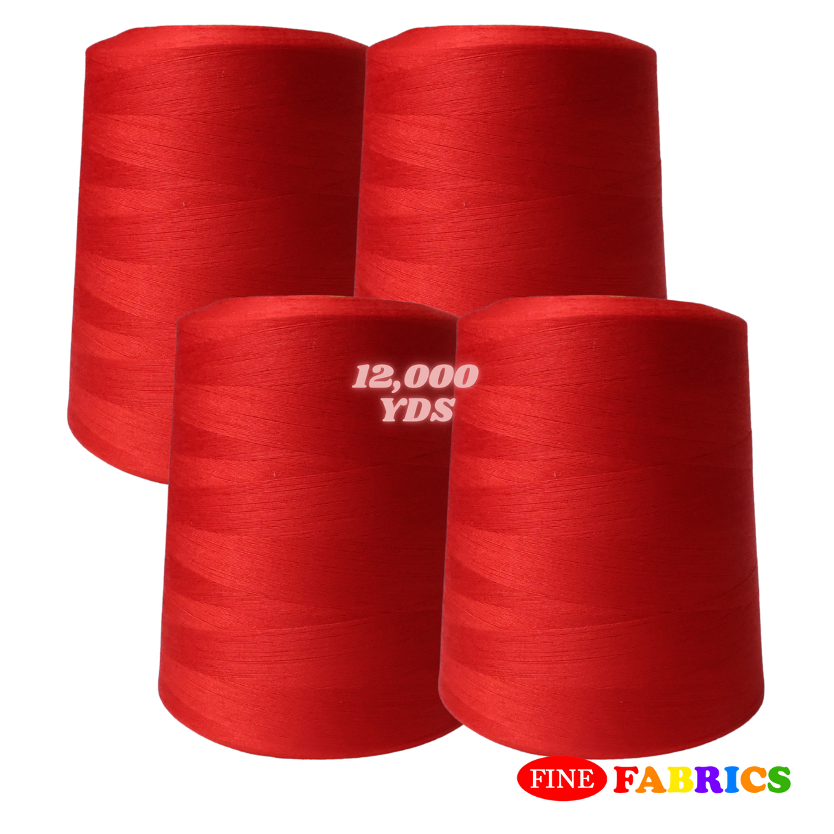 Sewing Threads: 12,000 Yards: All-Purpose: 100% Polyester: Tex24: 6 Colors: Single/Pack