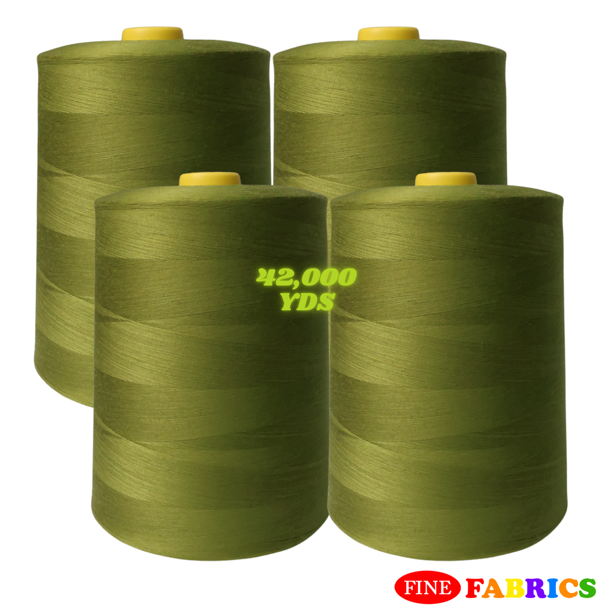 Sewing Threads: 42,000 Yards: All-Purpose: 100% Polyester: Tex24: 4 Colors: Single/Pack