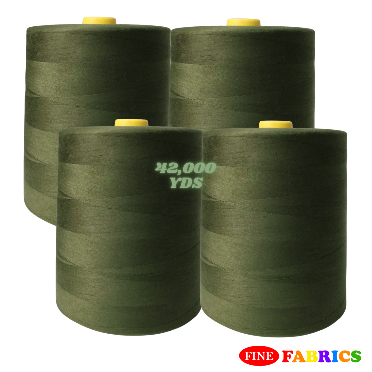 Sewing Threads: 42,000 Yards: All-Purpose: 100% Polyester: Tex24: 4 Colors: Single/Pack