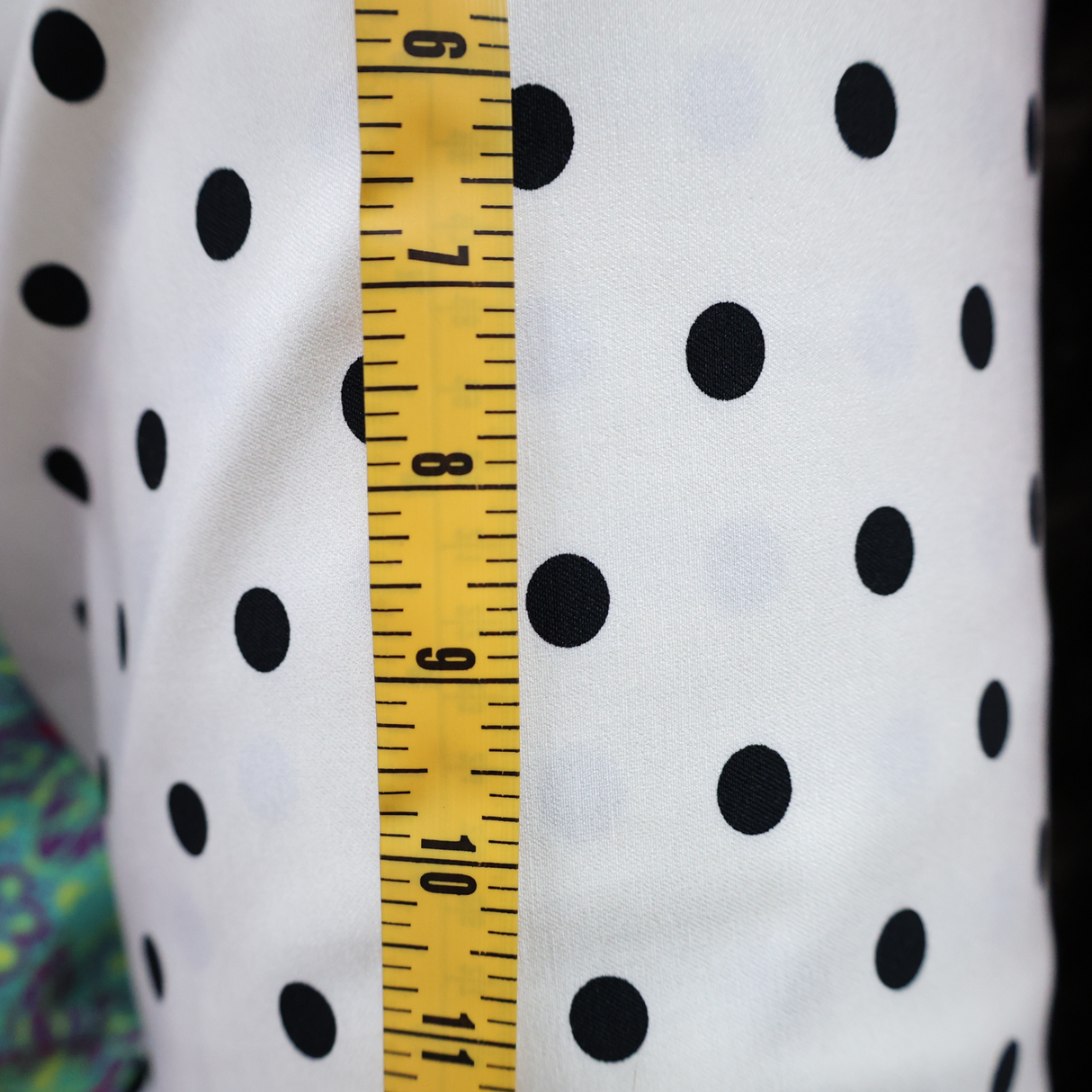 Stretch Polka Dot Fabric, Cotton-Poly blend, By the Yard