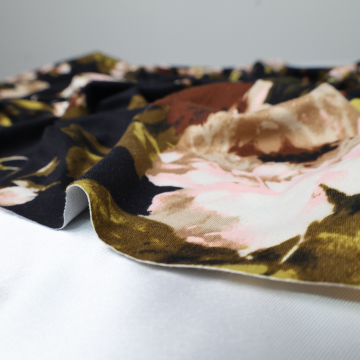 Vintage Floral Double Brushed Poly Spandex Jersey Knit Fabric – By the Yard