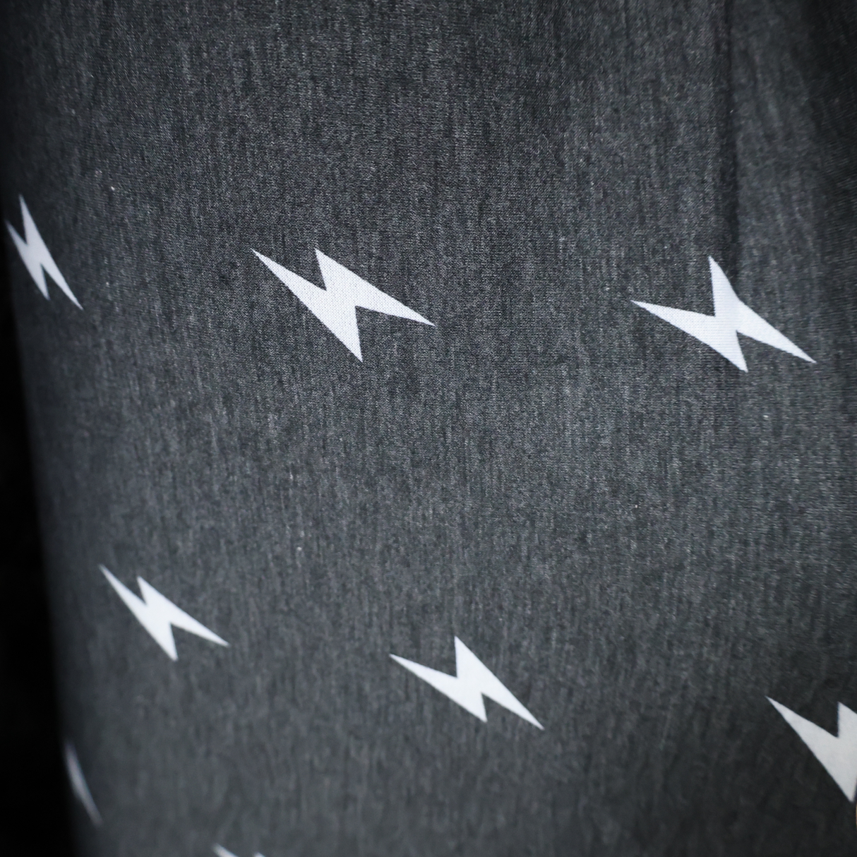 French Terry Knit Fabric Lightning Print(#FTY601) - By The Yard