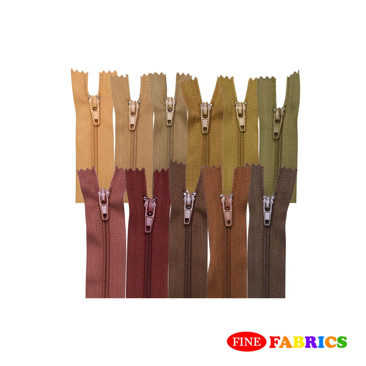 Plastic Normal Zippers: 18", Closed-End, All-Purpose, Neutral Shade