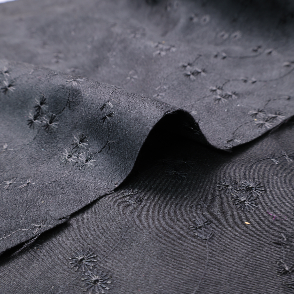 Embroidered Faux Suede Fabric – By the Yard