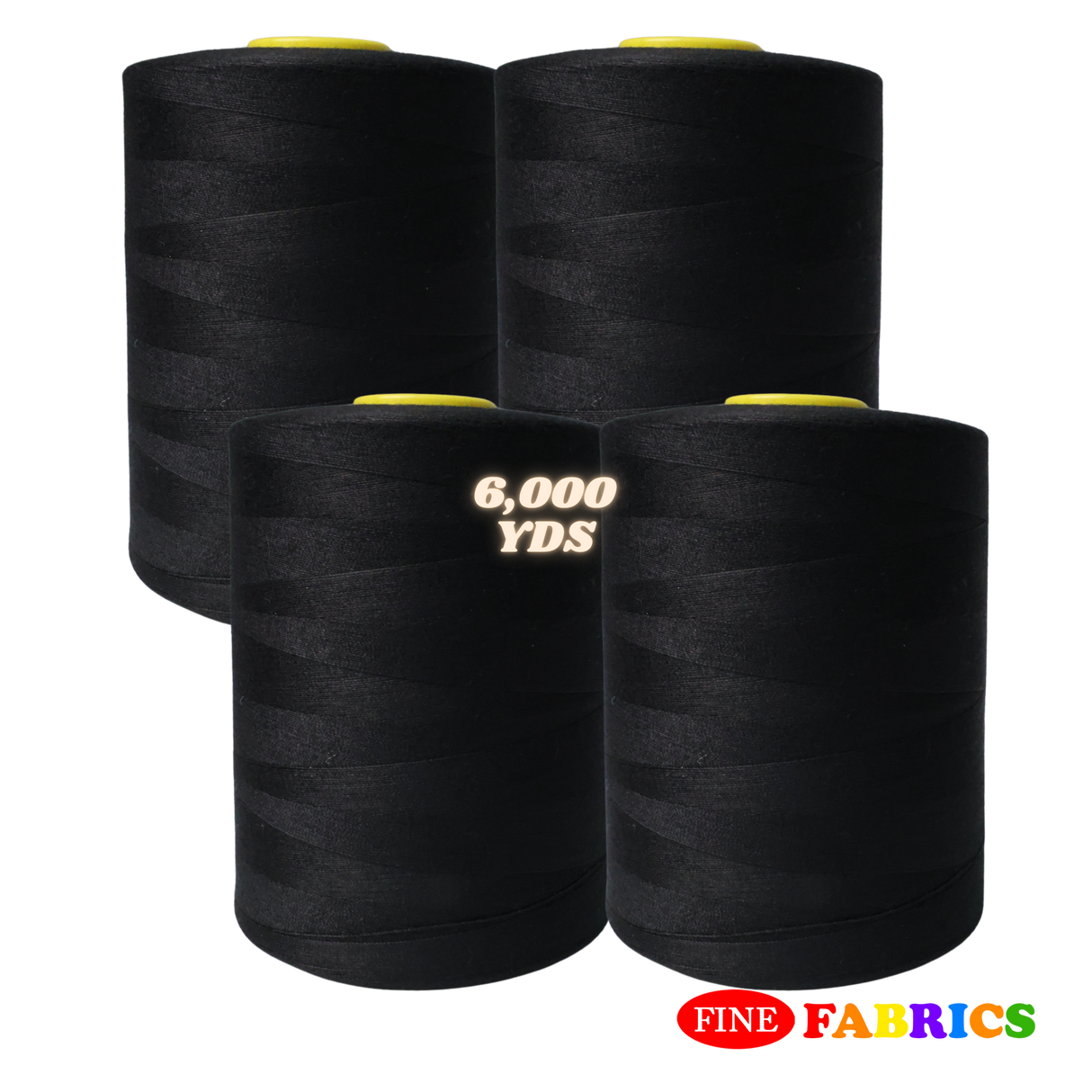 Sewing Threads: 6,000 Yards: All-Purpose: 100% Polyester: Tex60: 6 Colors: Single/Pack