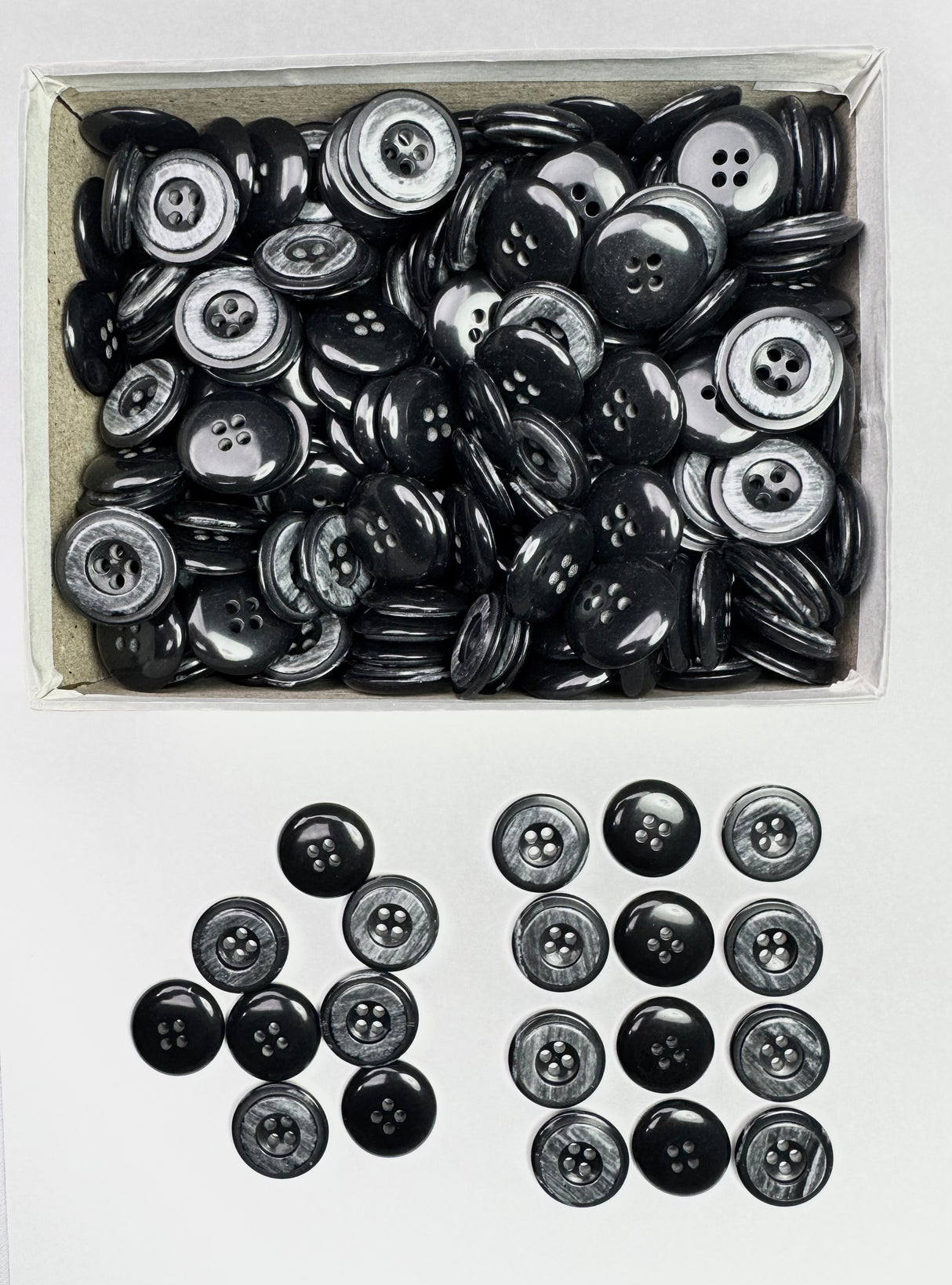 Button, Plastic Resin, RENO Italy, 32L(13/16"), 2 Gross Box, for Sewing & Craft, Art & Deco