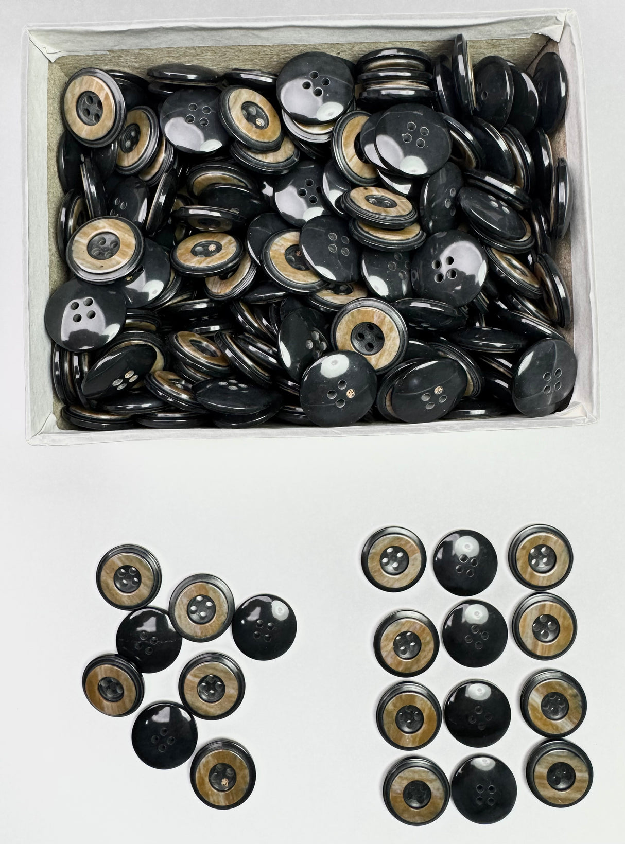 Button, Plastic Resin, RENO Italy, 32L(13/16"), 2 Gross Box, for Sewing & Craft, Art & Deco