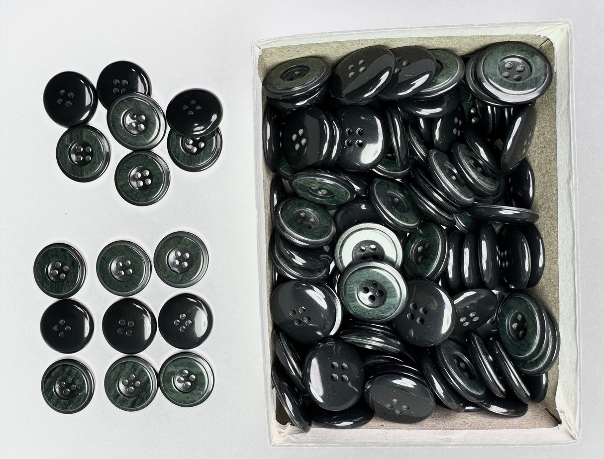 Button, Plastic Resin, RENO Italy, 40L(1"), 1 Gross Box, for Sewing & Craft, Art & Deco