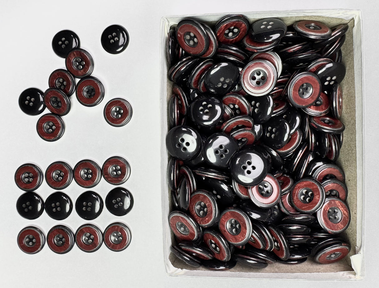 Button, Plastic Resin, RENO Italy, 32L(13/16"), 2 Gross Box, for Sewing & Craft, Art & Deco