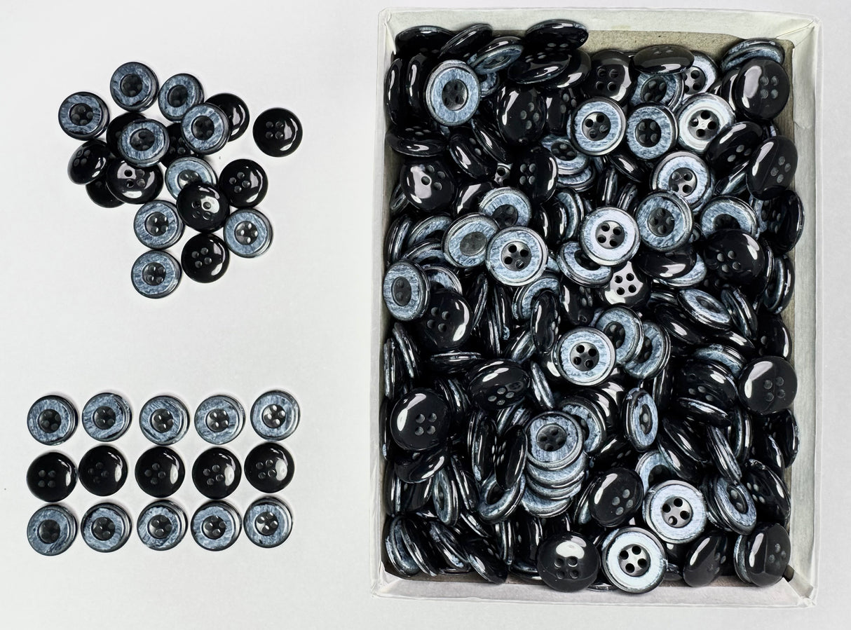 Button, Plastic Resin, RENO Italy, 24L(5/8"), 4 Gross Box, for Sewing & Craft, Art & Deco