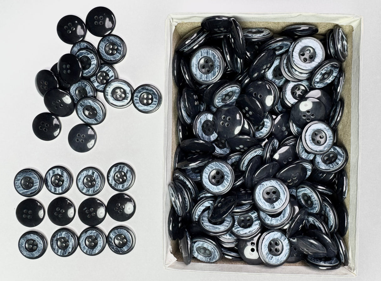 Button, Plastic Resin, RENO Italy, 32L(13/16"), 2 Gross Box, for Sewing & Craft, Art & Deco