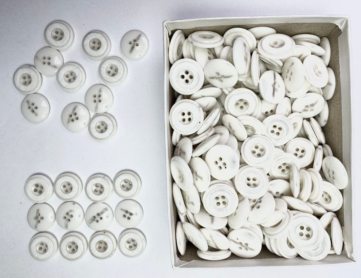 Button, Plastic Resin, RENO Italy, 32L(13/16"), 2 Gross Box, for Sewing & Craft, Art & Deco