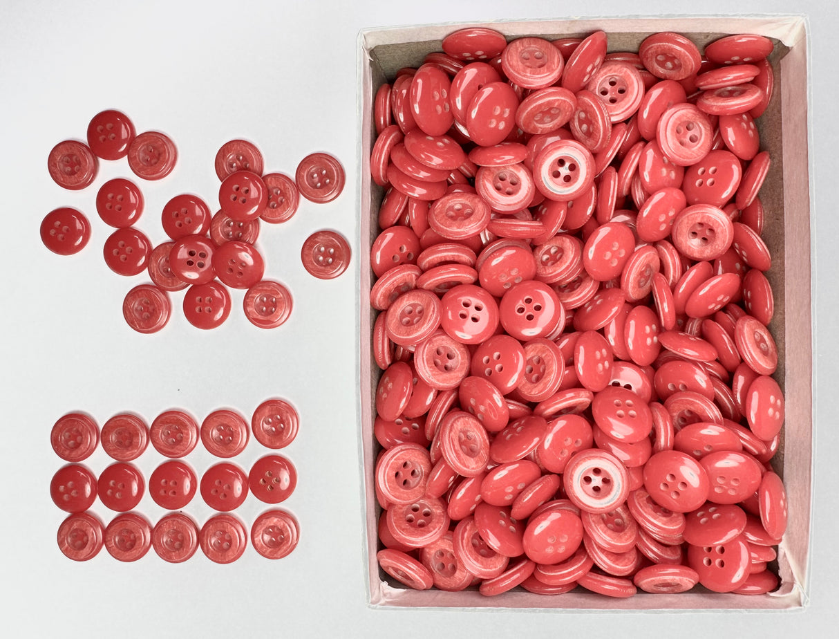 Button, Plastic Resin, RENO Italy, 24L(5/8"), 4 Gross Box, for Sewing & Craft, Art & Deco