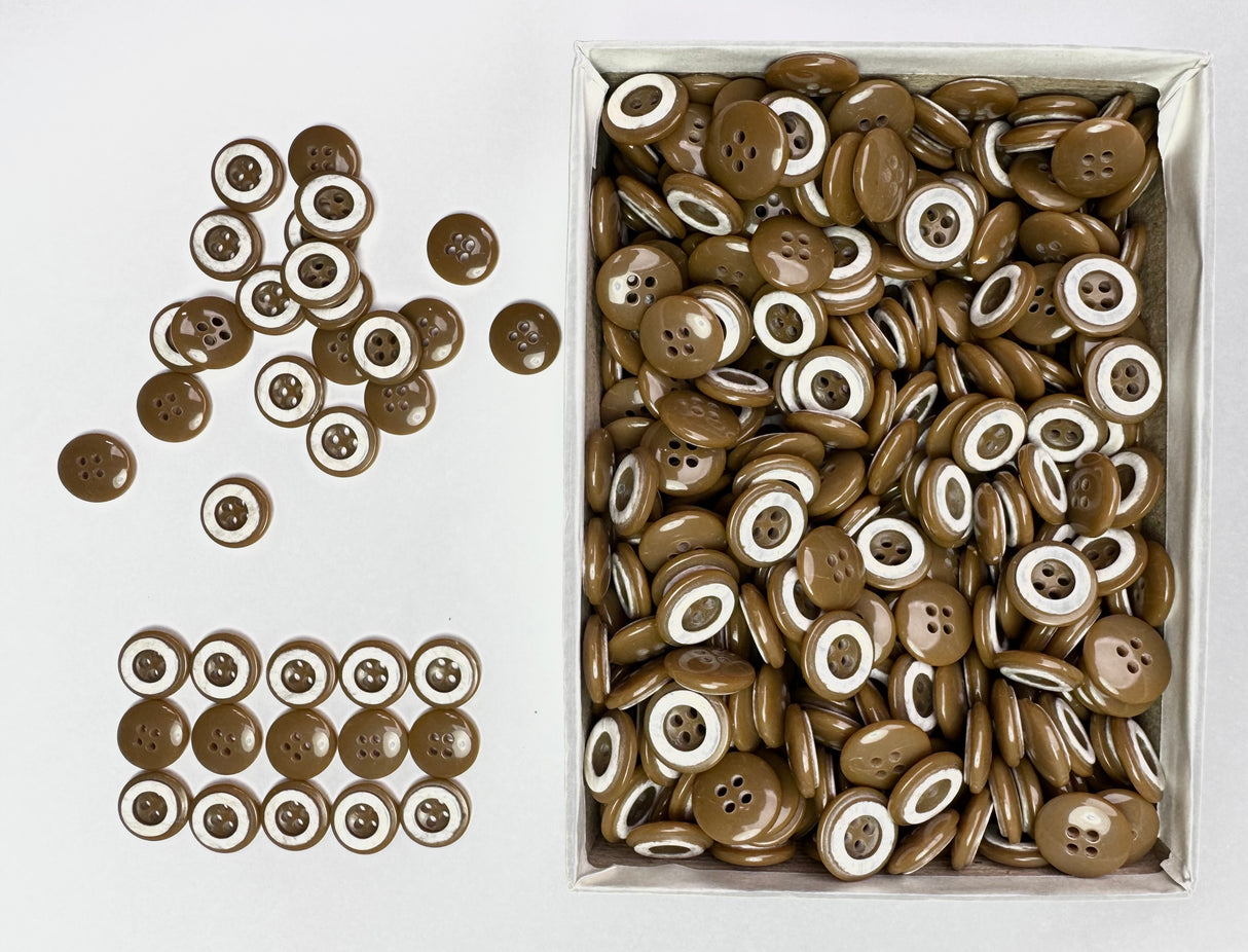 Button, Plastic Resin, RENO Italy, 24L(5/8"), 4 Gross Box, for Sewing & Craft, Art & Deco