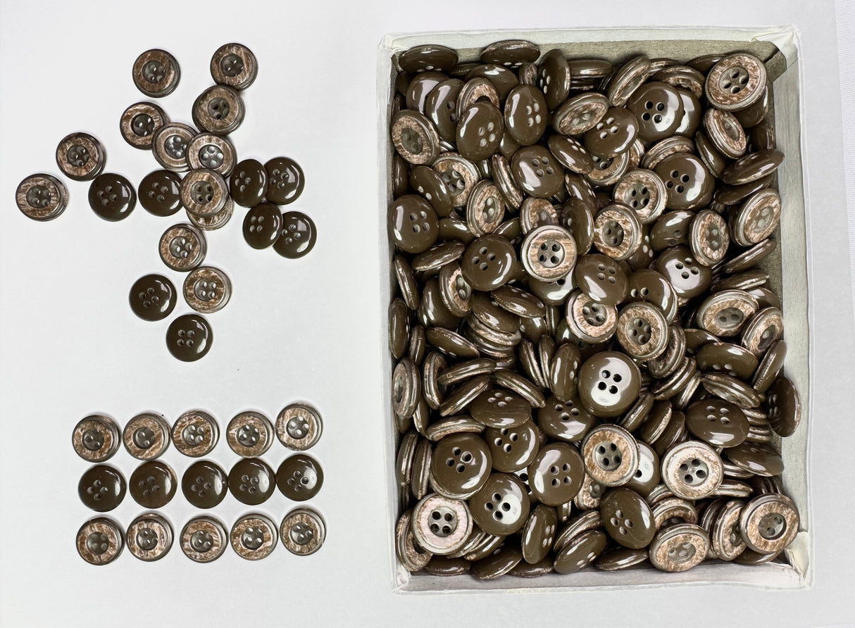 Button, Plastic Resin, RENO Italy, 24L(5/8"), 4 Gross Box, for Sewing & Craft, Art & Deco