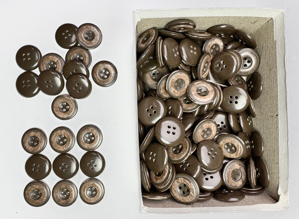 Button, Plastic Resin, RENO Italy, 36L(7/8"), 1 Gross Box, for Sewing & Craft, Art & Deco