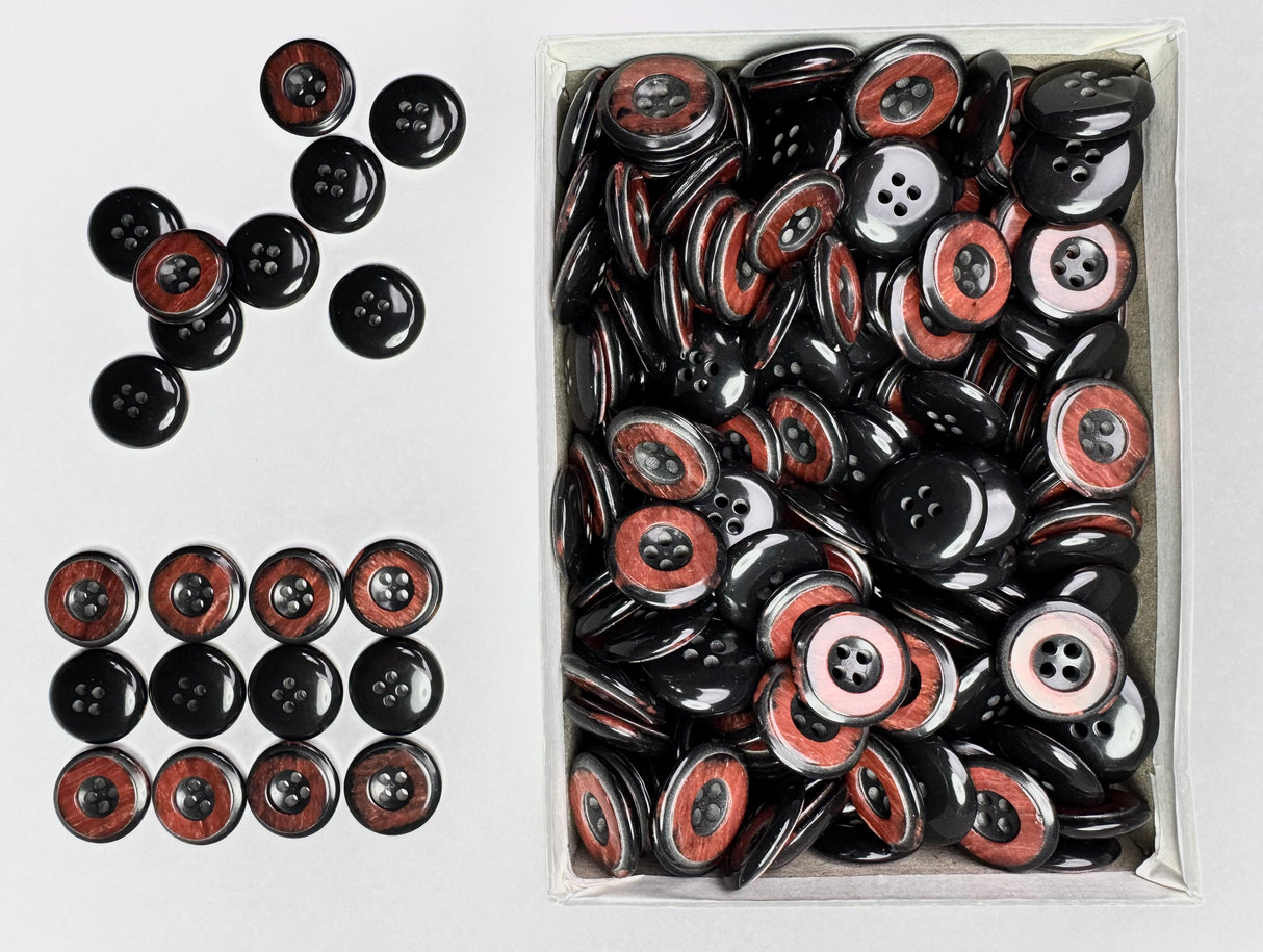 Button, Plastic Resin, RENO Italy, 32L(13/16"), 2 Gross Box, for Sewing & Craft, Art & Deco