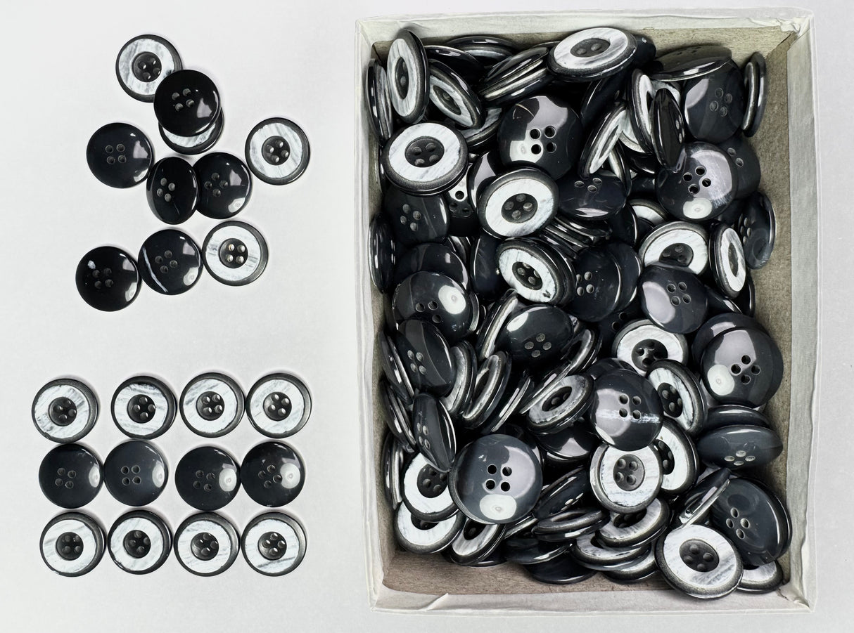 Button, Plastic Resin, RENO Italy, 32L(13/16"), 2 Gross Box, for Sewing & Craft, Art & Deco