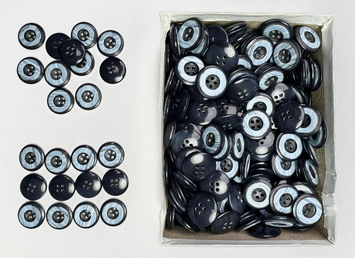 Button, Plastic Resin, RENO Italy, 32L(13/16"), 2 Gross Box, for Sewing & Craft, Art & Deco