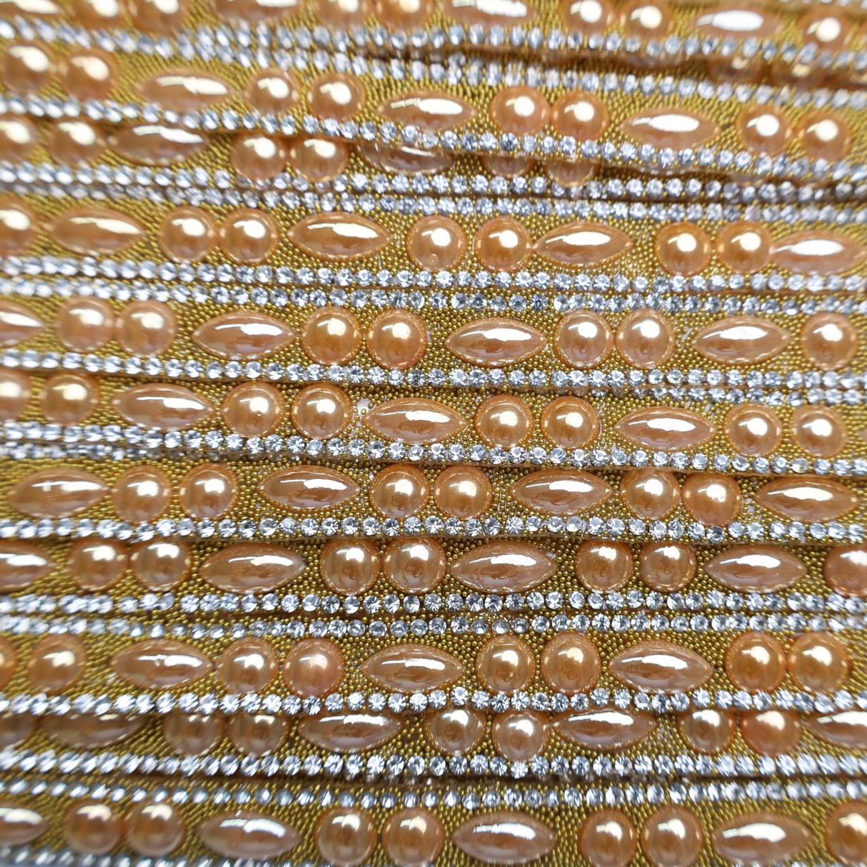Pearl Rhinestone Trim - 0.5 Inch/10YDS (#GD08)