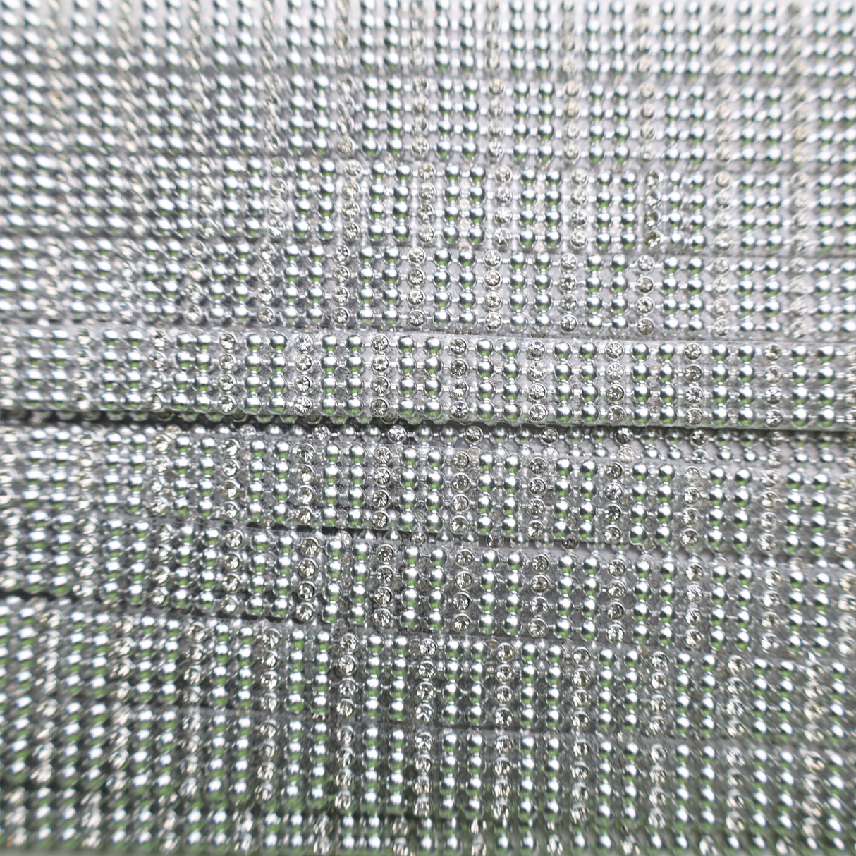 Silver Rhinestone Trim- 0.5 Inch/10YDS (#SIL24)