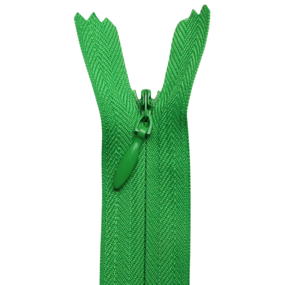 All Purpose, Plastic Invisible Zippers -18", Green Shade