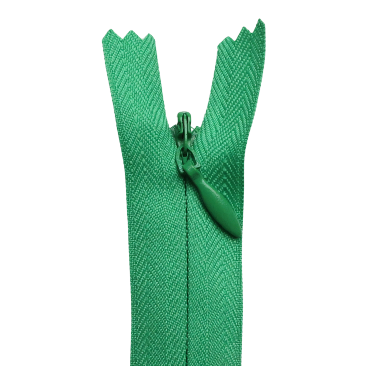 All Purpose, Plastic Invisible Zippers -18", Green Shade