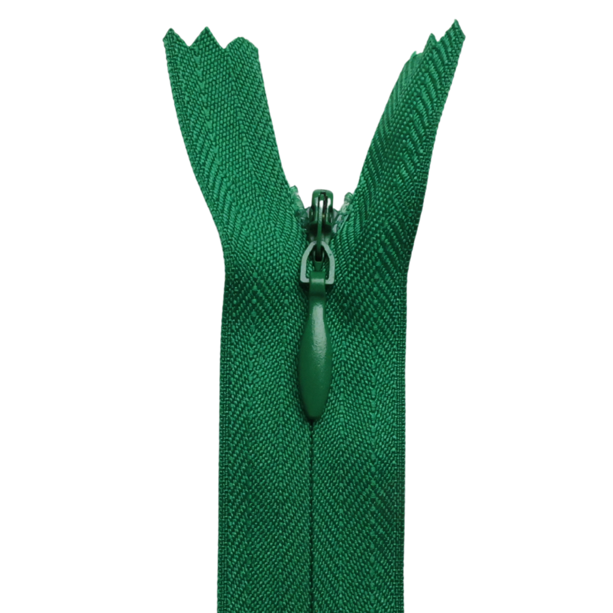 All Purpose, Plastic Invisible Zippers -18", Green Shade