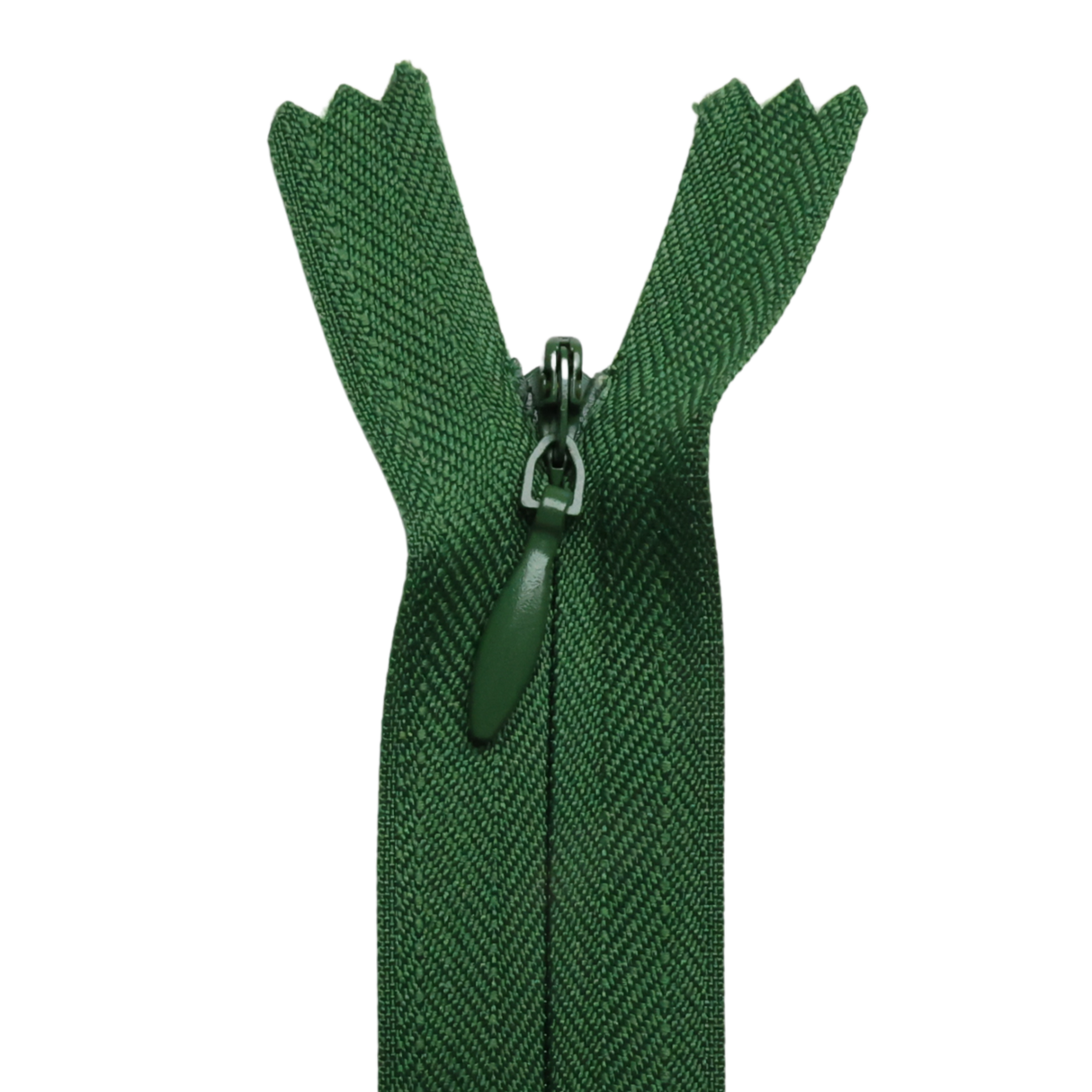 All Purpose, Plastic Invisible Zippers -18", Green Shade