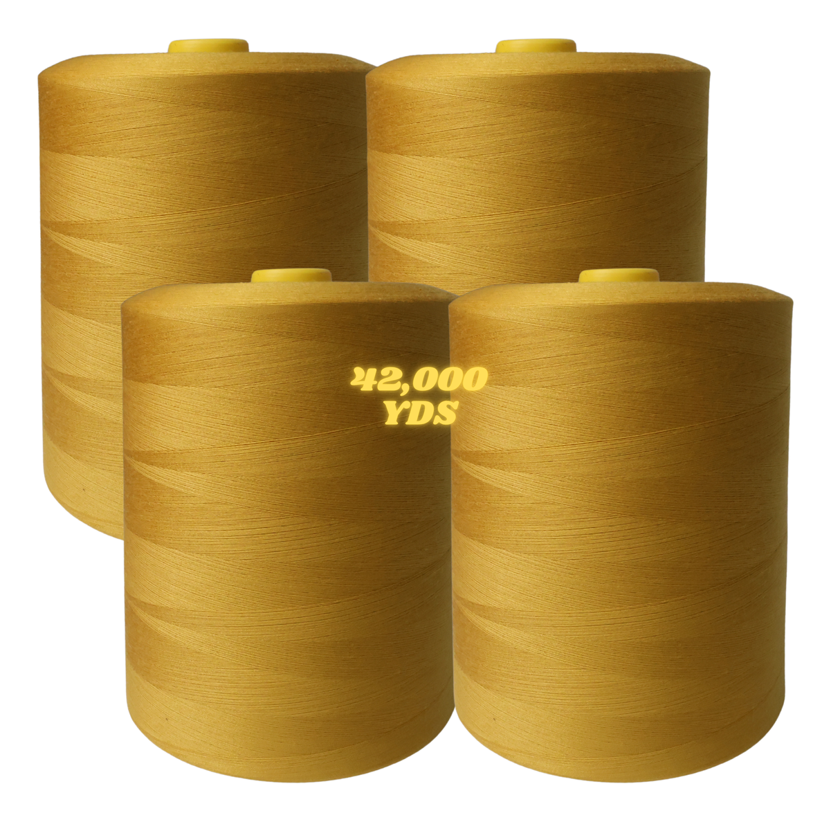 Sewing Threads: 42,000 Yards: All-Purpose: 100% Polyester: Tex24: 4 Colors: Single/Pack