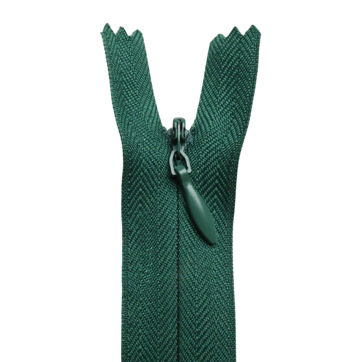All Purpose, Plastic Invisible Zippers -18", Green Shade