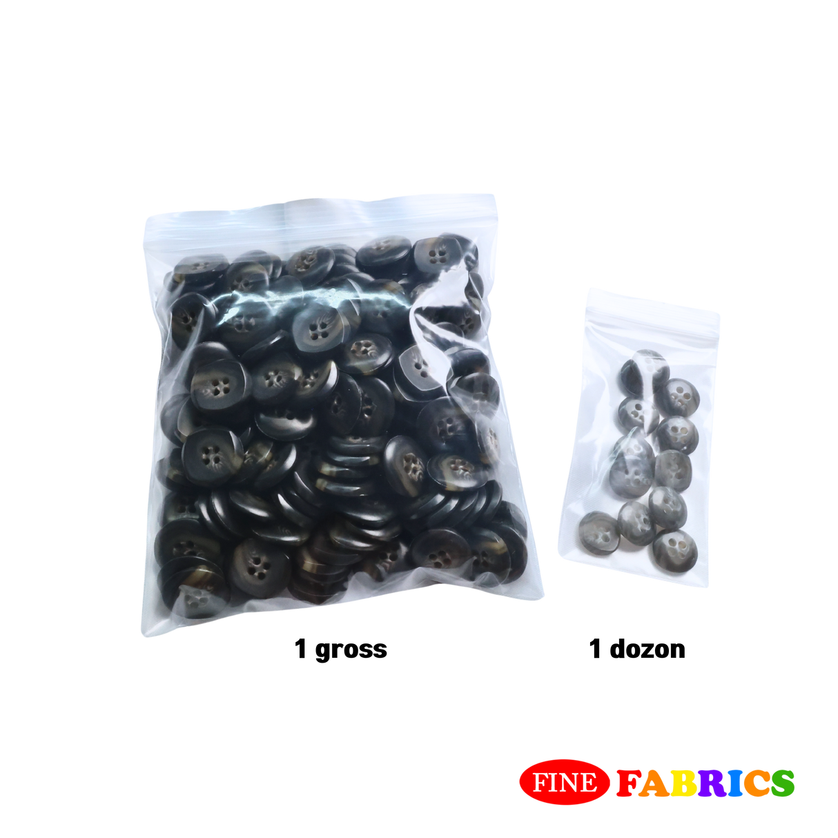 GAMBIT Button : Ivory(#109), 4-Hole, 4 Sizes, by Dozen(12 pcs)/Gross(144 pcs)