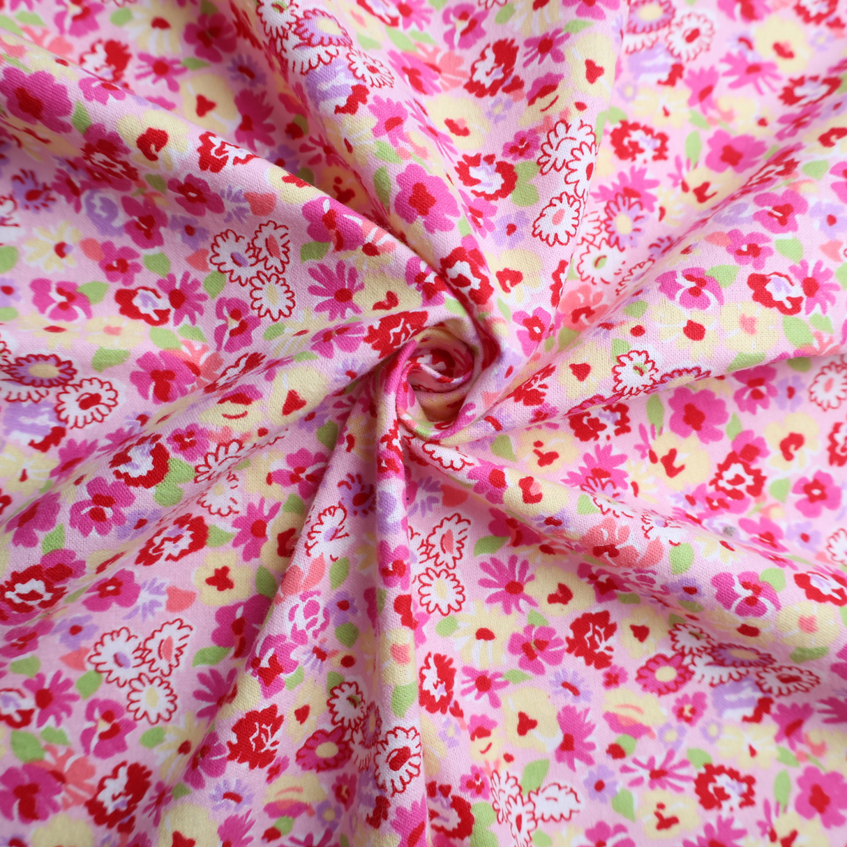 100% Cotton Flannel Fabric / Floral Printed - By the Yard