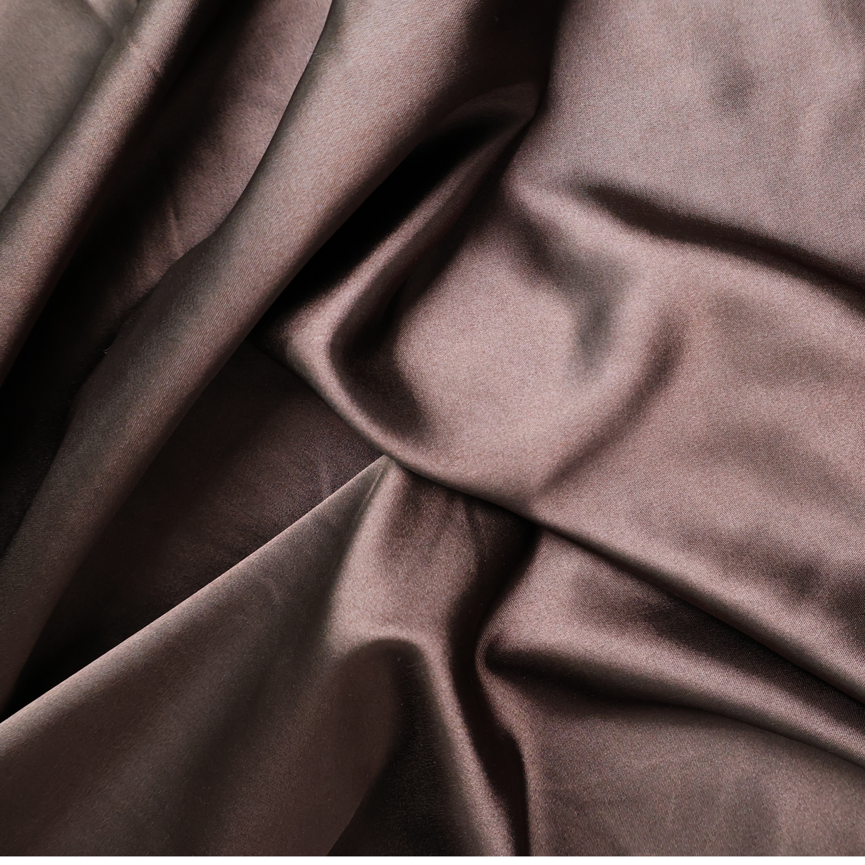 Stretch Satin Fabric(#SS01) - Brown / - By the Yard