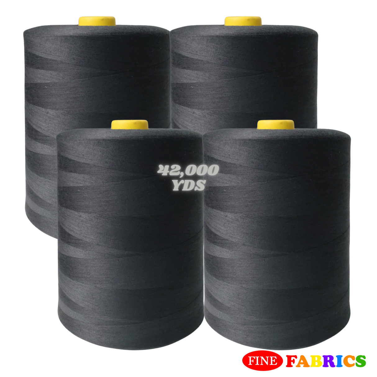 Sewing Threads: 42,000 Yards: All-Purpose: 100% Polyester: Tex24: 4 Colors: Single/Pack