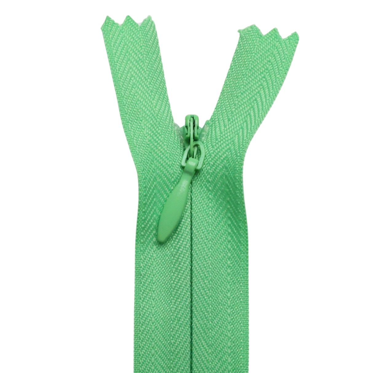 All Purpose, Plastic Invisible Zippers -18", Green Shade