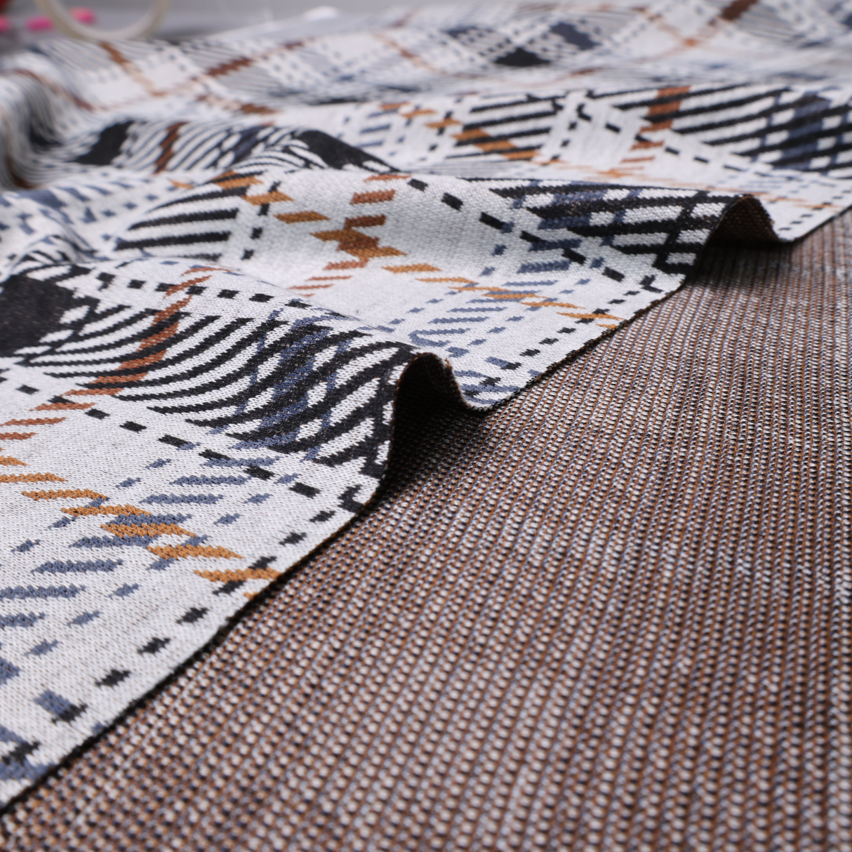 Stretch Patterned Double Knit Fabric – By the Yard